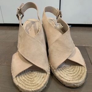 Caslon nude wedge heels